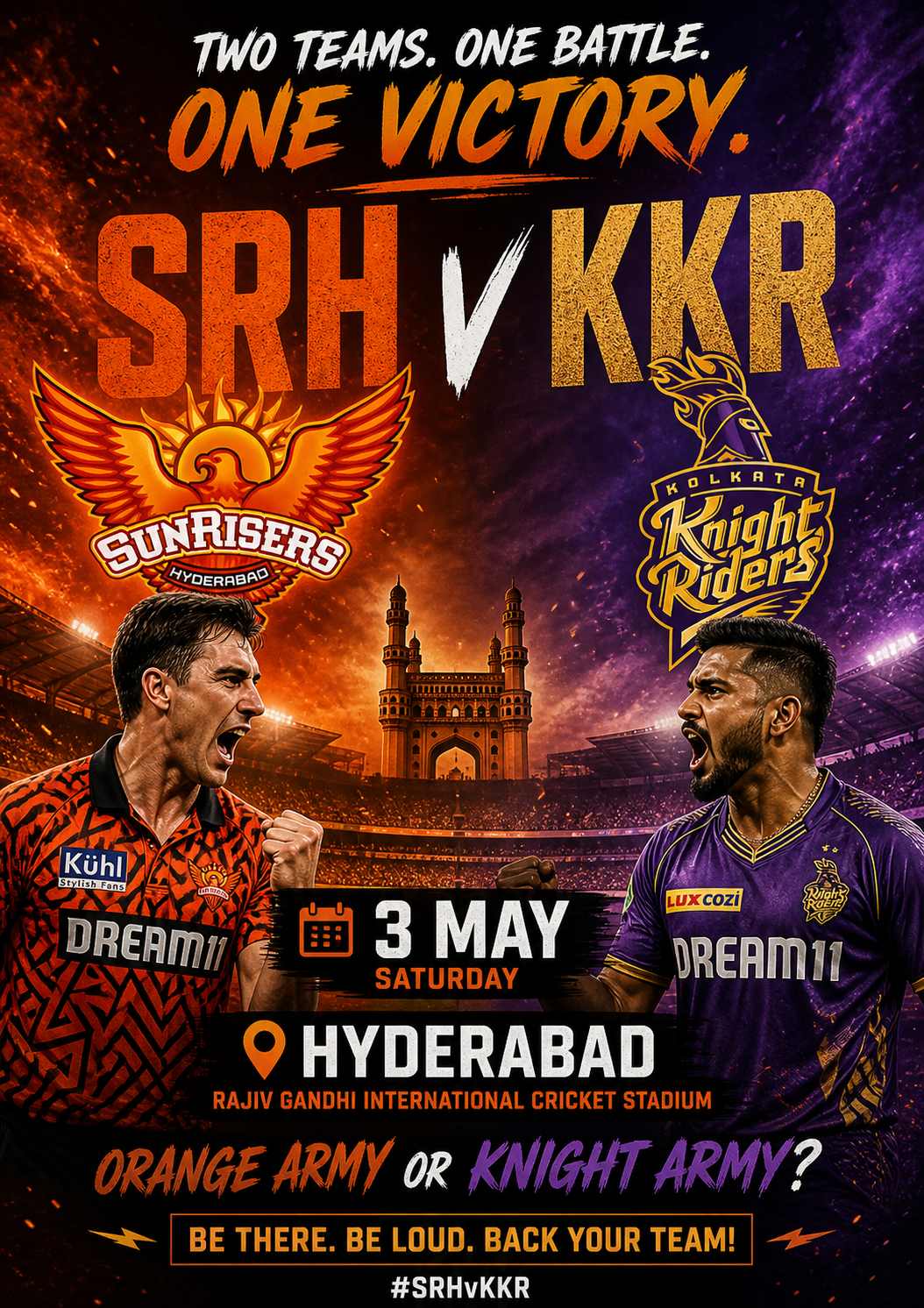 SRH vs KKR – IPL 2026 3 May- KKR excuted a brilliant comeback to stun the SRH by seven wickets win