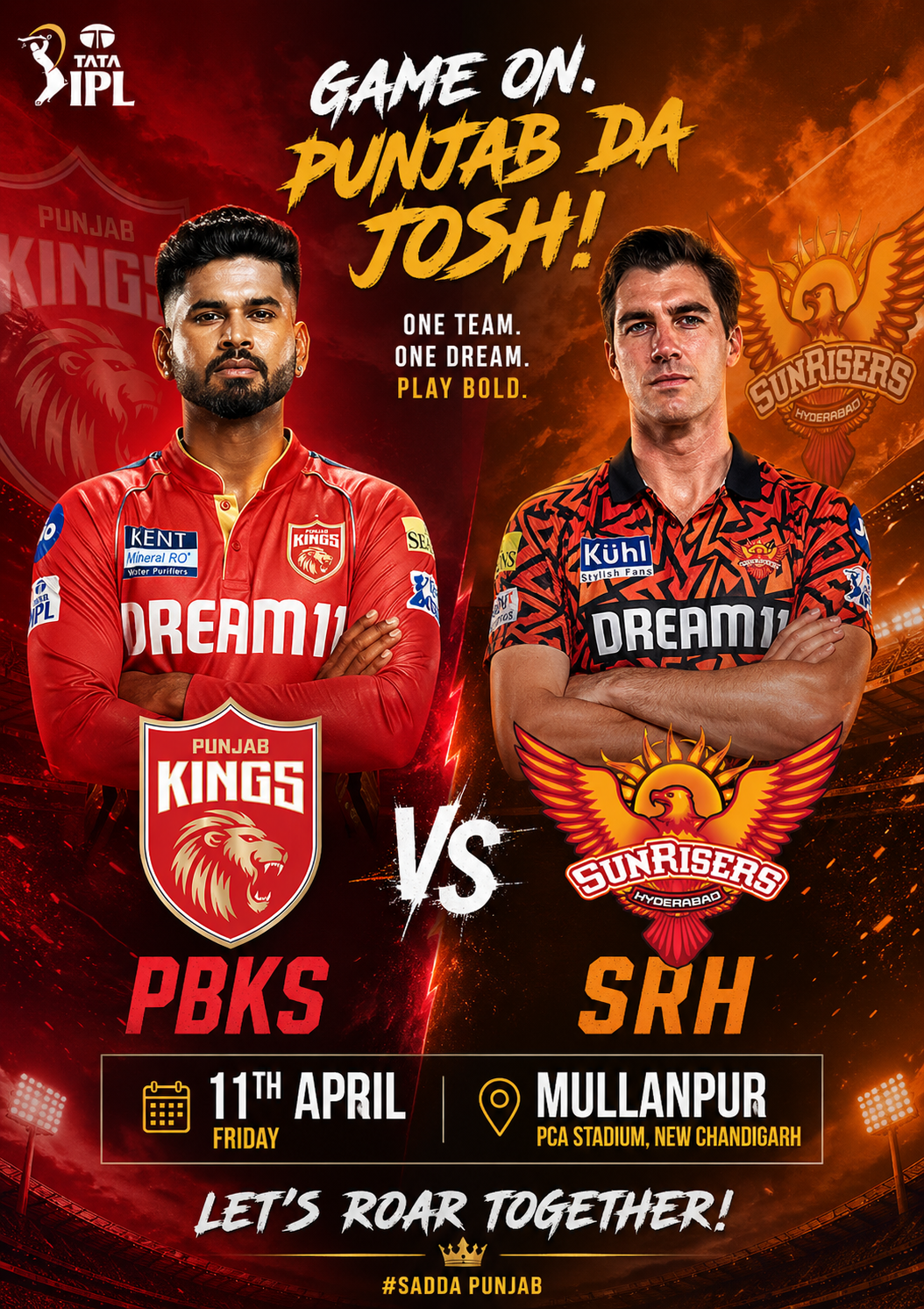 Punjab Kings vs Sunrisers Hyderabad – IPL 2026 11th April- PBKS chased down a massive total set by SRH!