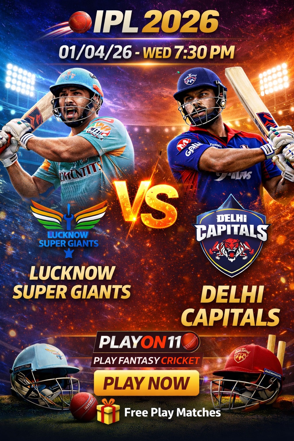 🏏 Lucknow Super Giants vs Delhi Capitals – Match 5, IPL 2026 1 April   Delhi Capitals seal a hard-fought win agaist LSG at Ekana stadium.