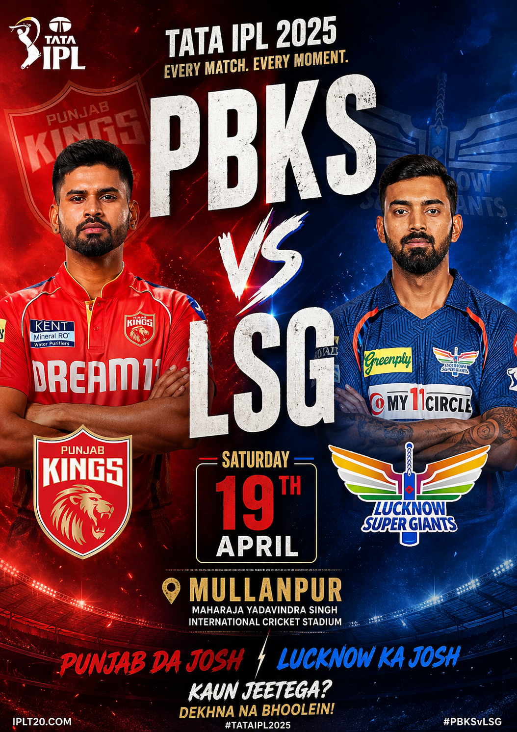 🔥IPL 2026 19 April -  PBKS beats LSG with a sensational batting power !