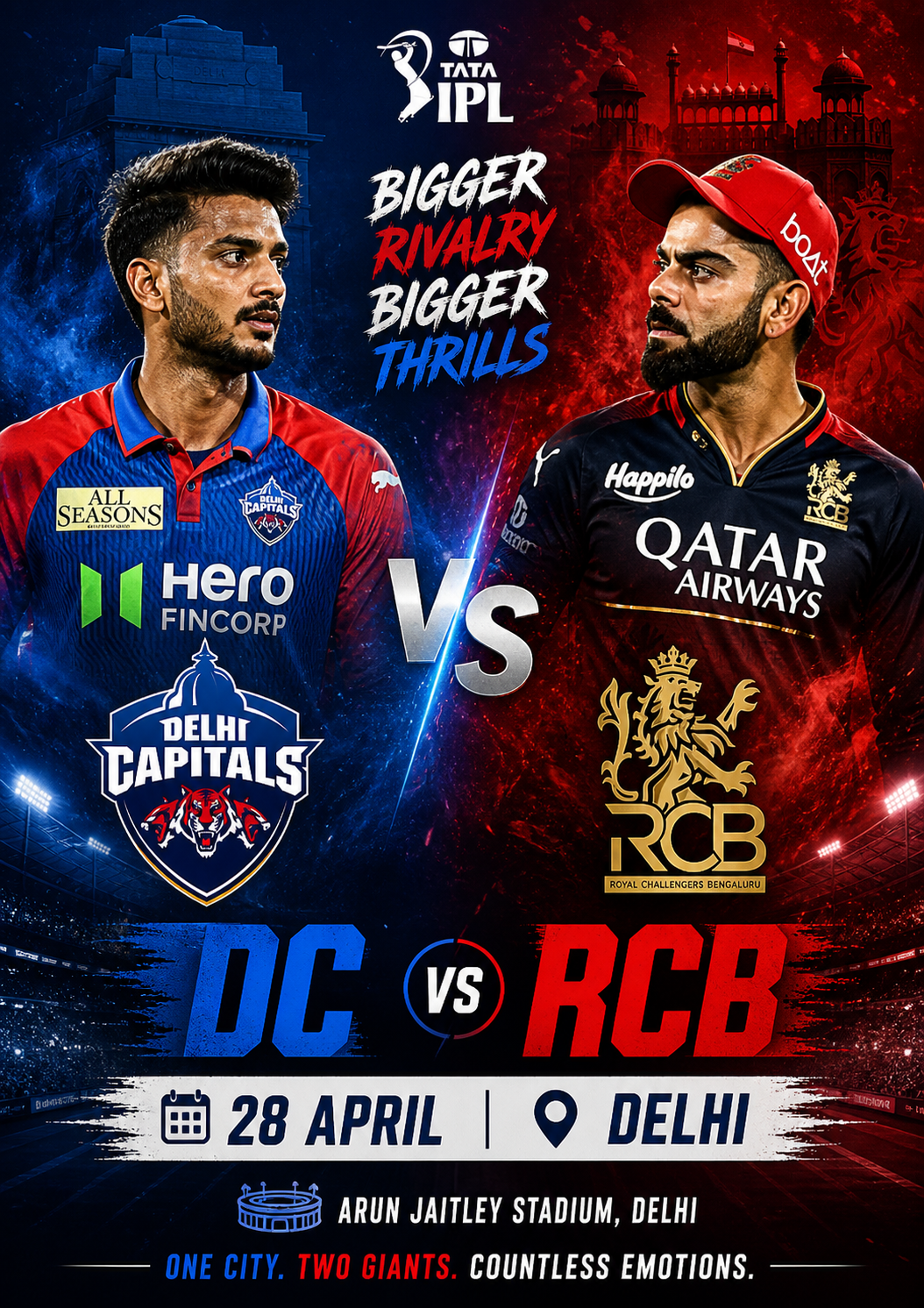 🏏 Indian Premier League 2026 27th April- Delhi Capitals vs Royal Challengers Bengaluru- RCB's  pace Masterclass destroys DC's Batting
