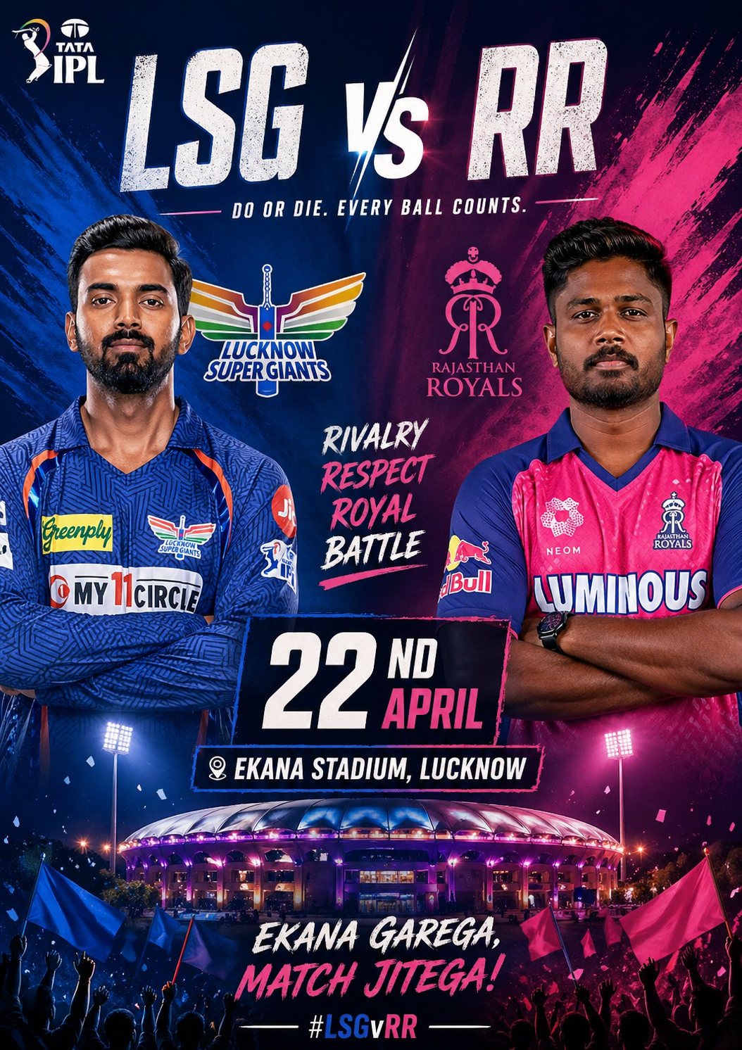 🏏 LSG vs RR – IPL 2026 22nd April : Rajasthan Royals Crush Lucknow in a Clinical Win