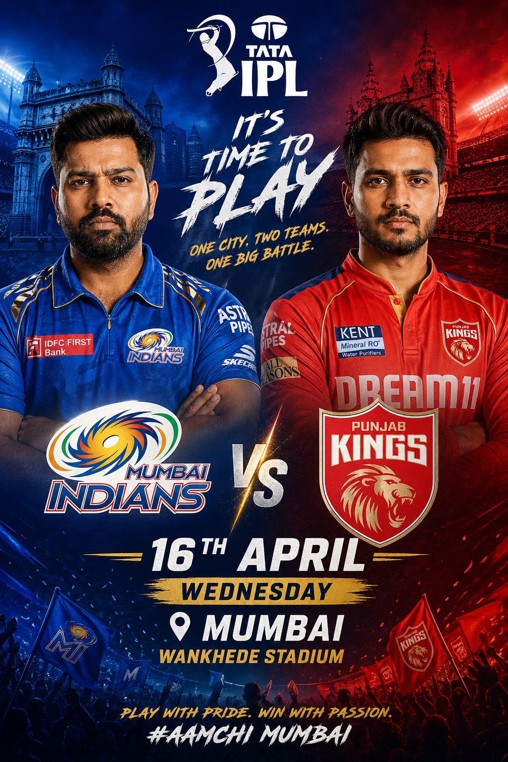 Mumbai Indians vs Punjab Kings – IPL 2026 16th April- PBKS dominant MI bowlers at Wankhede!