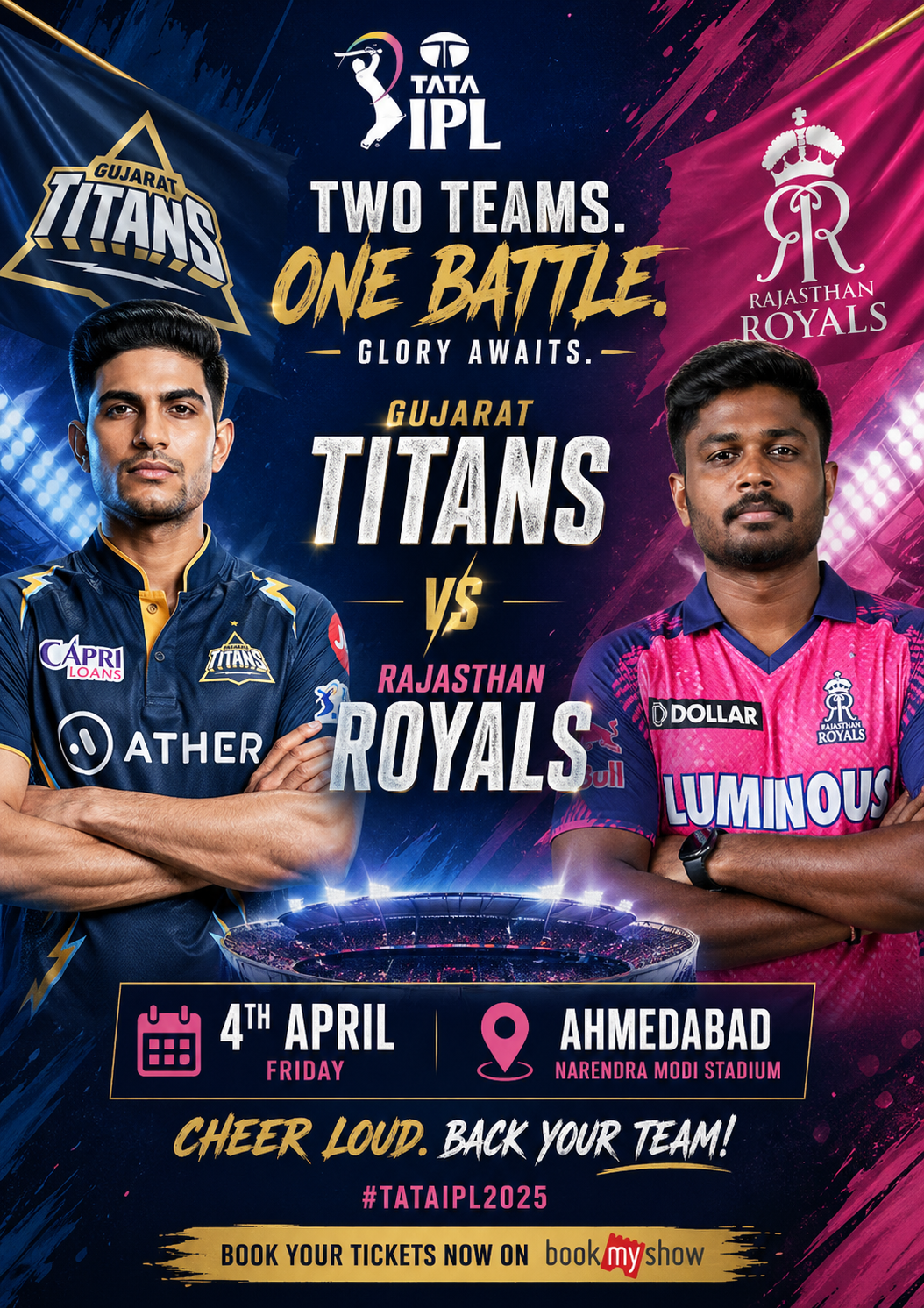 🏏 Gujarat Titans vs Rajasthan Royals – IPL 2026 4th April- RR edge GT out of their own backyard