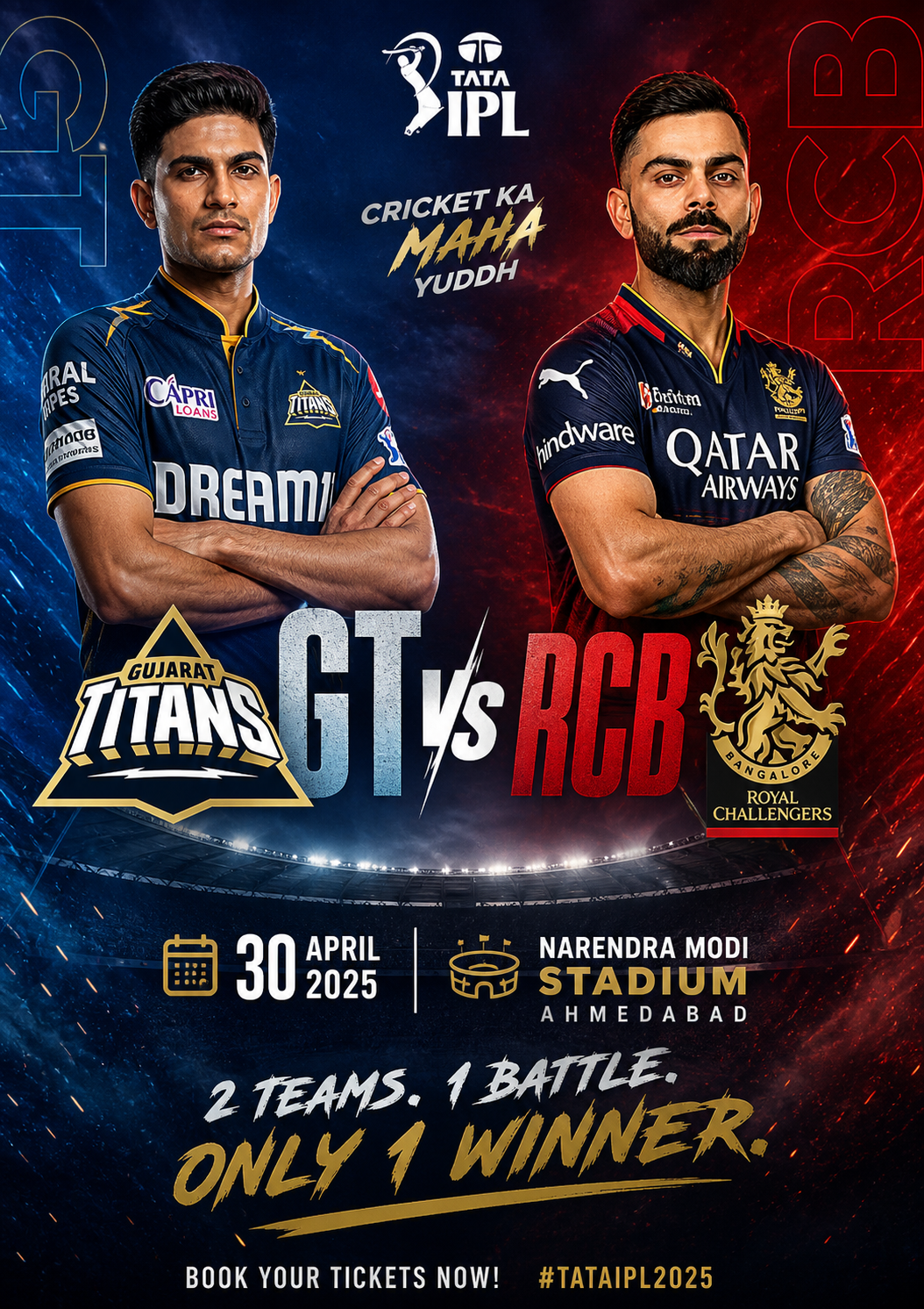 GT vs RCB IPL 2026 – 30th April Gujarat Titans Dominate Royal Challengers Bengaluru in a Clinical Chase in AHmedabad
