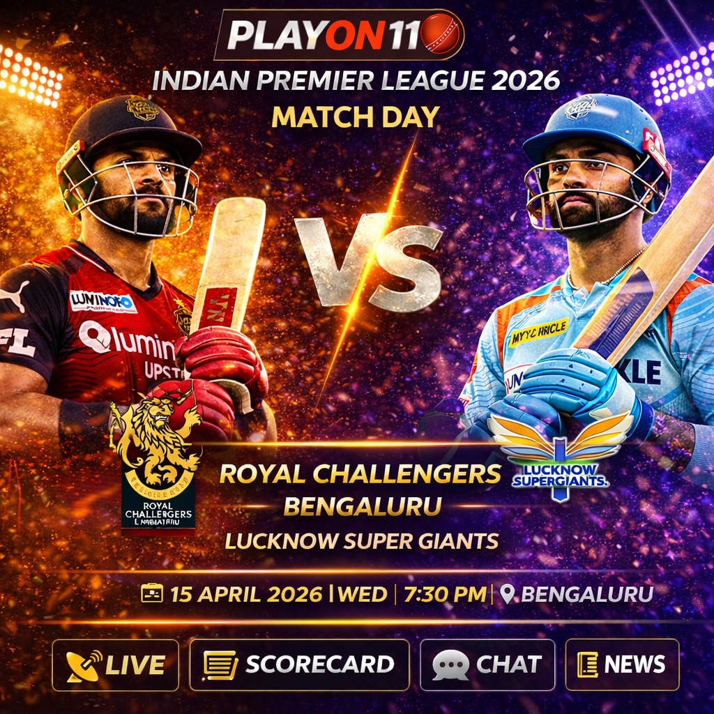 Royal Challengers Bengaluru and Lucknow Super Giants- IPL 2026 15th April- RCB Dominate LSG in Bengaluru
