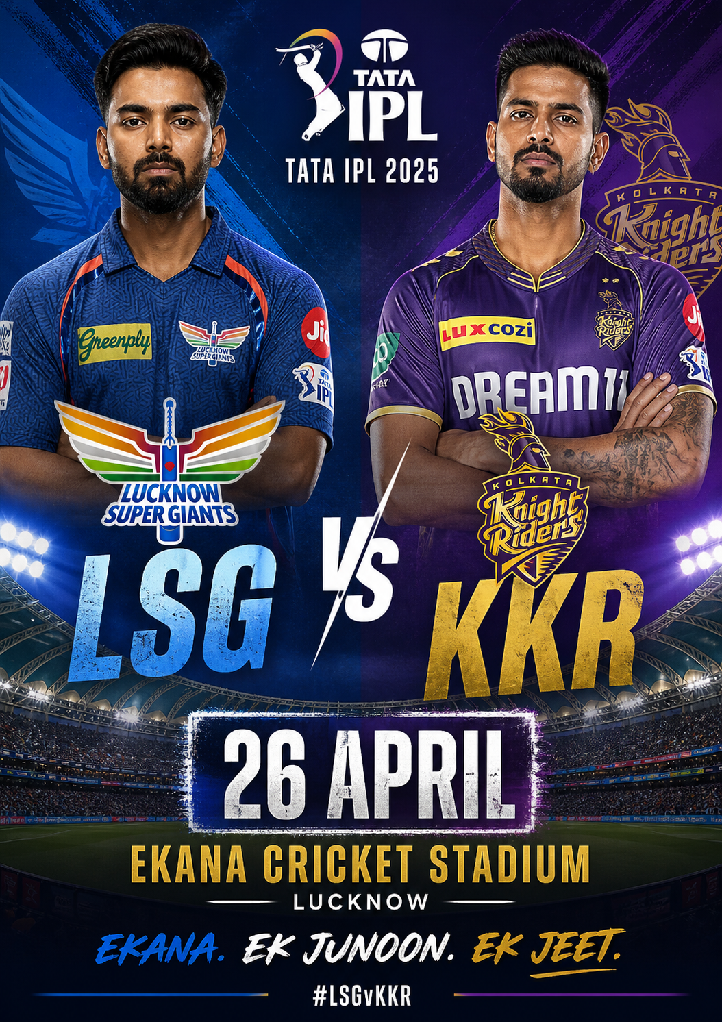 LSG vs KKR - IPL 2026 26th April : Rinku Singh Shines as KKR Edge Past Lucknow in a Thriller