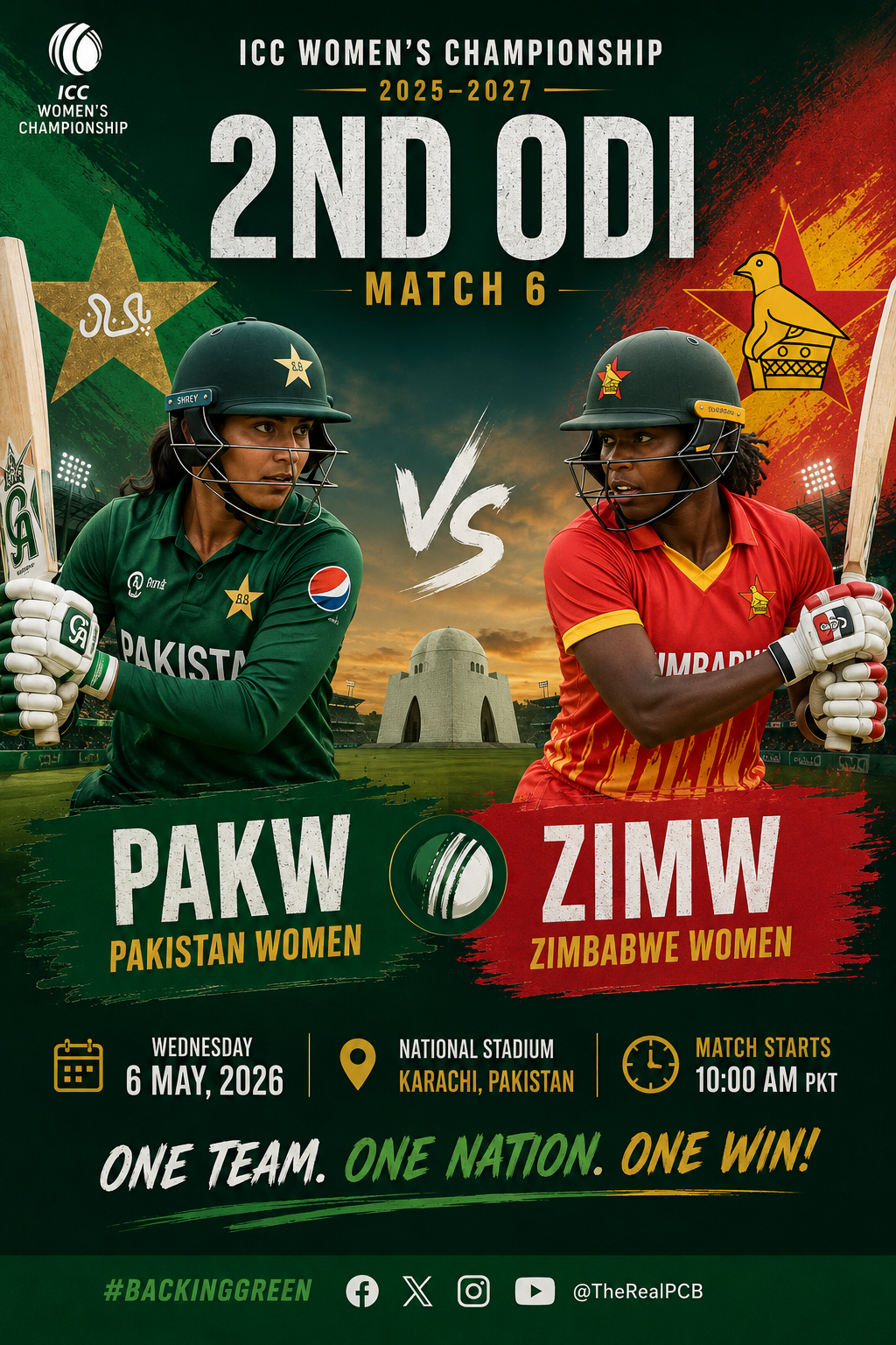 PAKW vs ZIMW - 6th May, 2026 - Pakistan Women Dominate Zimbabwe Women in Karachi with Massive 206-Run Victory