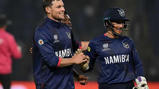 Namibia stare into the bright lights