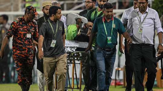 Talat taken to hospital after sustaining shoulder injury