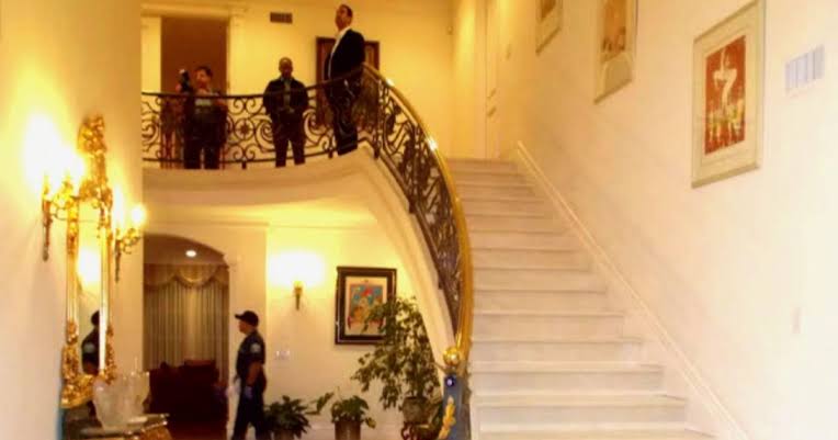 A wealthy Beverly Hills widow winds up dead below a staircase in her mansion. Was it murder?