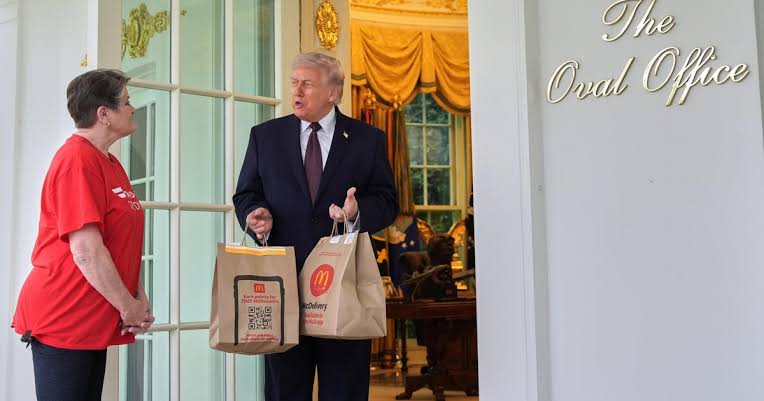 DoorDasher joins Trump for White House press event after delivering McDonald's