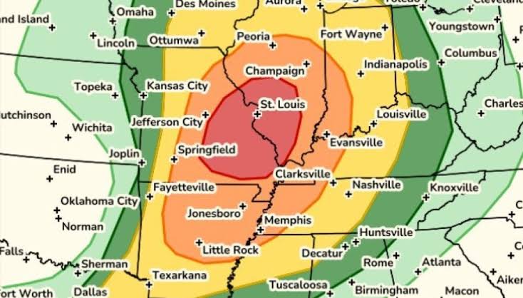 St. Louis region upgraded to a level 4 out of 5 threat for severe weather