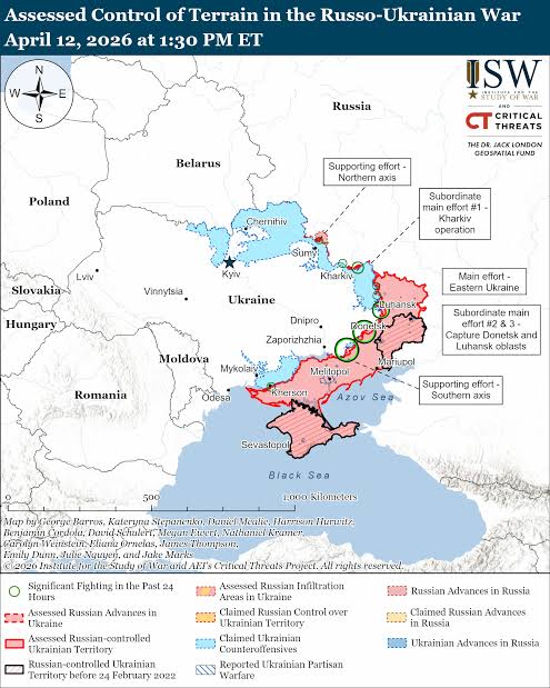 Russian Offensive Campaign Assessment, April 12, 2026