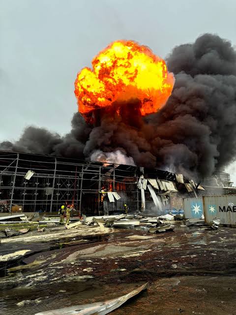 Iranian missile attack sparks blaze in chemical plant, fears of hazardous leak