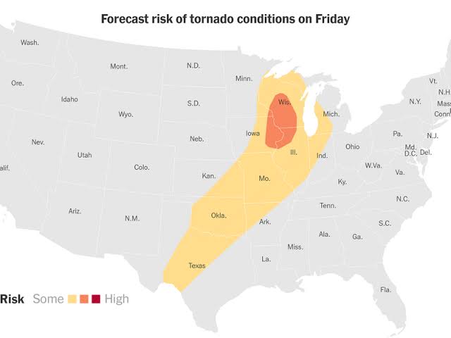 Tornadoes Reported Across the Midwest as Powerful Storms Slam the Region