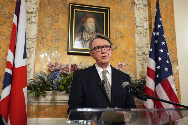 Mandelson, a Friend of Epstein’s, Became U.S. Ambassador Despite Failing Security Vetting