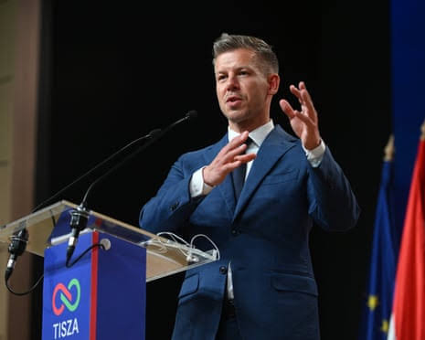 Péter Magyar vows to pursue those who ‘plundered’ Hungary after election win