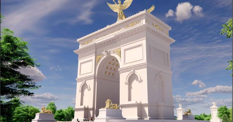 Planned "Arc de Trump" would be over twice as high as Lincoln Memorial