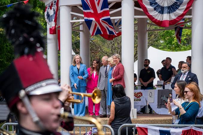 A small town gets a visit from royalty as Charles and Camilla end U.S. trip