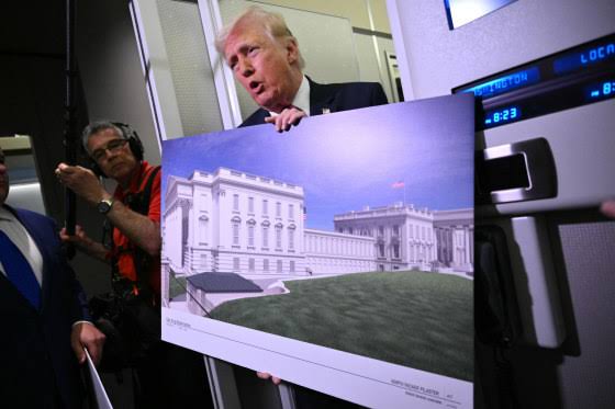 Trump says White House ballroom plans include 'massive' underground military complex