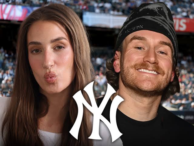 Amanda Batula & West Wilson Kiss at Yankees Game