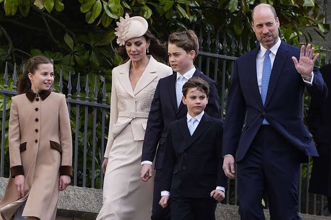 Kate Middleton and Prince William Step Out with George, Charlotte and Louis for Easter Service After 2-Year Absence