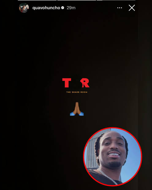 #Quavo with a post amid the news that #Offset has been shot. See previous posts ✍🏾#TSRStaffAS