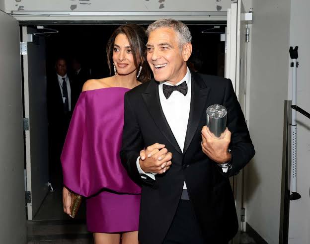 Amal Clooney Ditches Her Signature Blowout for an Unexpected Ponytail for Date Night With George Clooney
