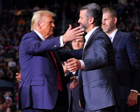 ‘He’s probably good’: Donald Trump Jr gets muted endorsement from his father for The Apprentice reboot