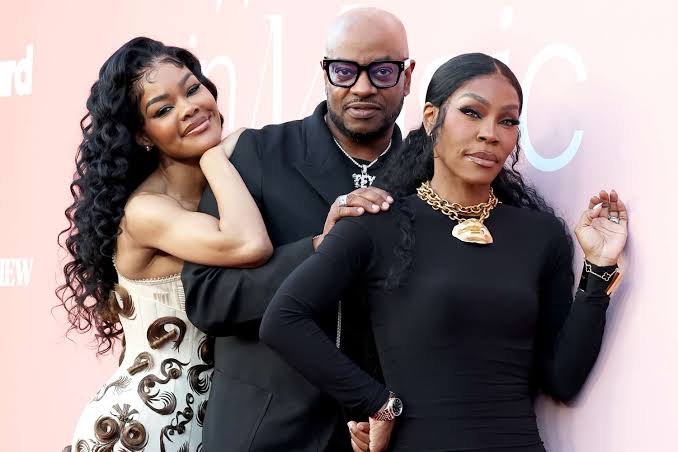 Teyana Taylor Poses with Her Parents on the Red Carpet Before Sharing Sweet Moment with Reporters