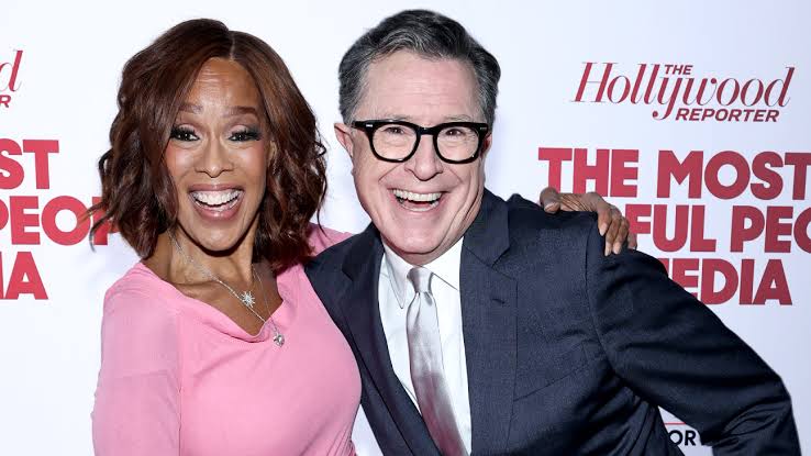 Stephen Colbert, Gayle King, Billy Eichner at THR NY Media Power Party