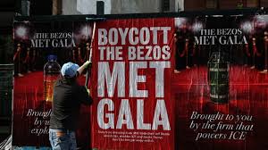 Activists against Jeff Bezos hide 'urine' bottles at the Met Gala