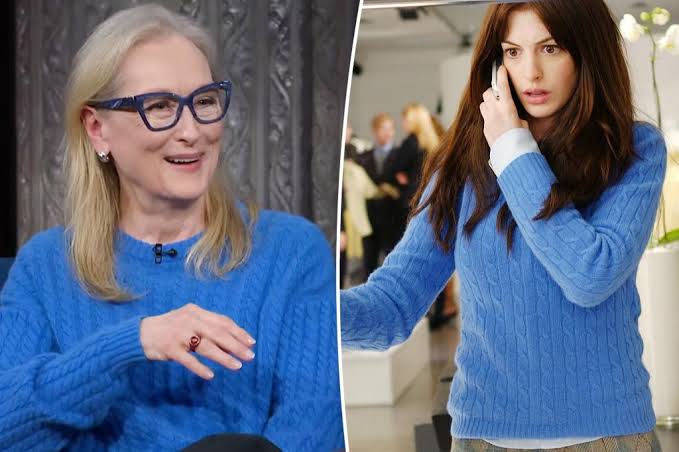 Meryl Streep brings back the iconic cerulean blue sweater for ‘Devil Wears Prada 2’