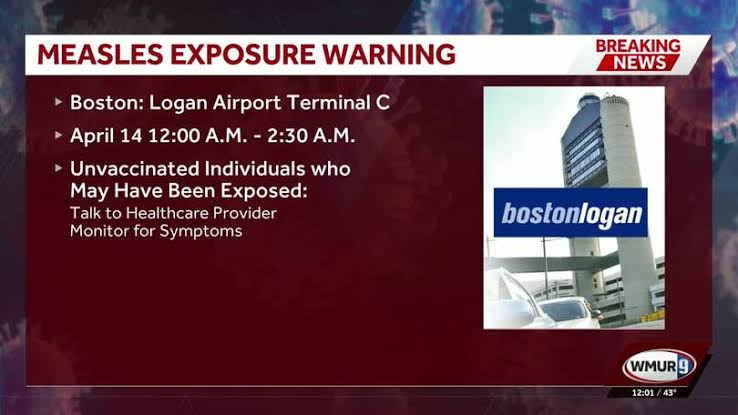 Person with measles was on flight to Logan Airport last week, health officials warn