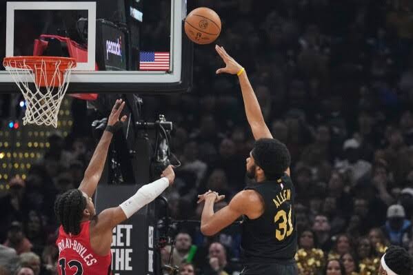 Jarrett Allen ties career high with 22 points as Cavaliers beat Raptors 114-102 to advance