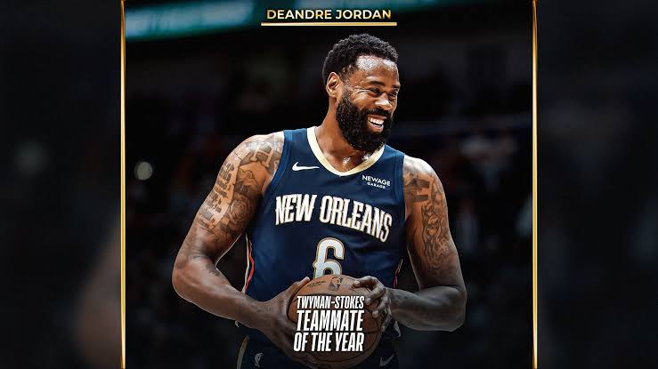 Pelicans' DeAndre Jordan named Twyman-Stokes Teammate of the Year
