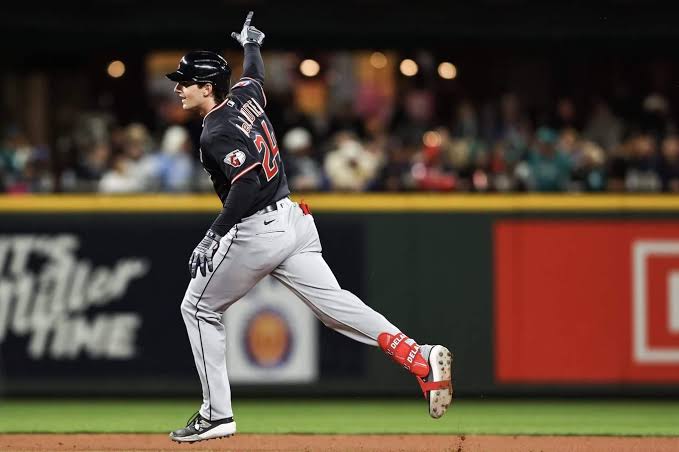 Chase DeLauter, the Guardians’ golden knight, wreaks havoc on the record books