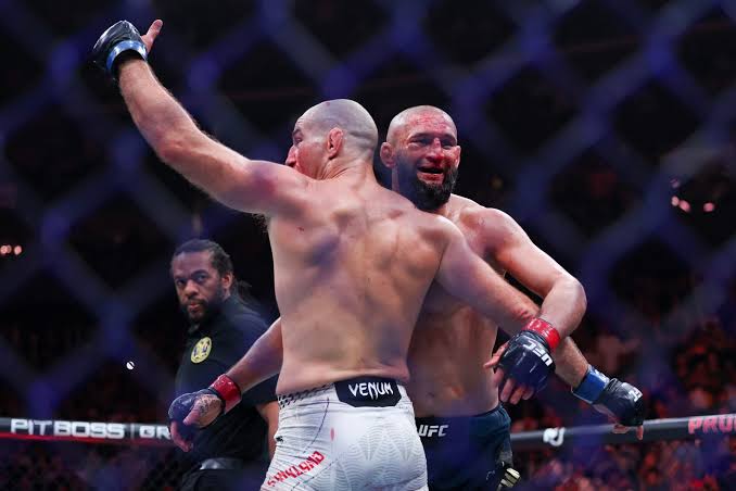 What Sean Strickland told Khamzat Chimaev immediately after UFC 328 fight revealed in new footage