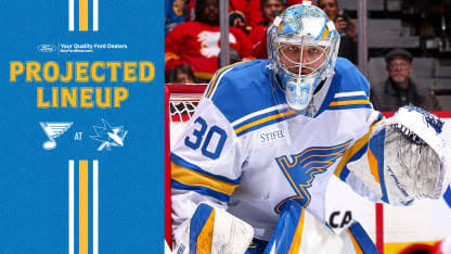 Projected Lineup: March 30 at San Jose | St. Louis Blues
