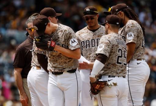 Nick Pivetta leaves with injury, Padres complete sweep of Rockies