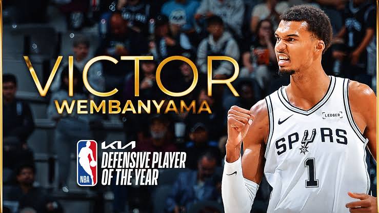Spurs' Victor Wembanyama named 2025-26 Kia NBA Defensive Player of the Year