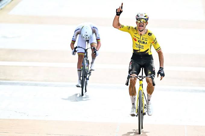 Paris-Roubaix Men: Wout van Aert edges out Tadej Pogačar to claim his first cobbled Monument victory in thrilling finale after both riders deal with punctures and bike changes