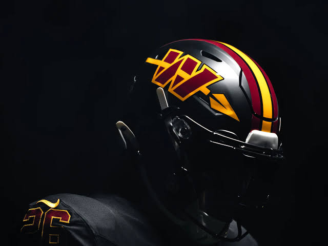 A new Washington Commanders uniform has spear on helmet in nod to former name