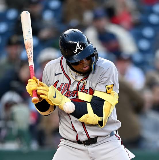 Ronald Acuńa, Jr. leaves game after being hit by pitch (Updated)