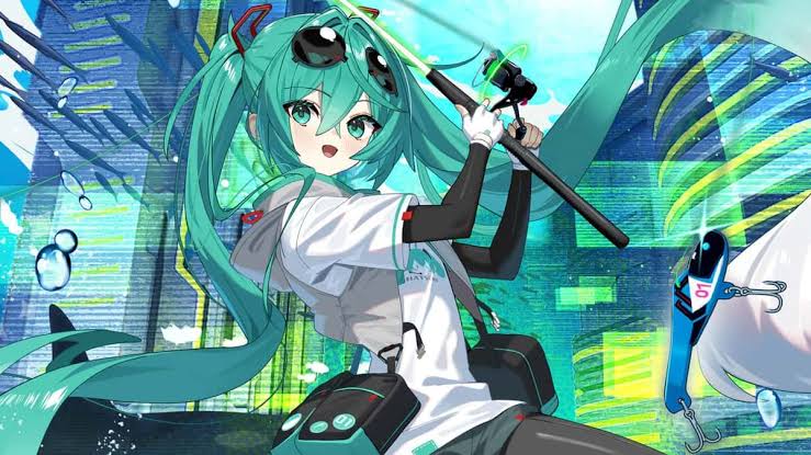 Hatsune Miku gets glowing fishing rod and reel in wild new collab