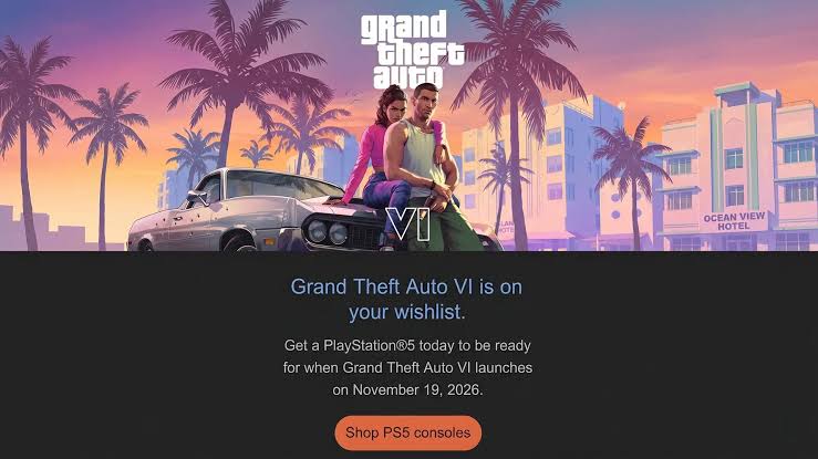 Sony is urging users to buy a PlayStation 5 ahead of GTA VI's release.