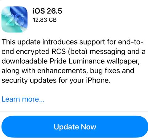 iOS 26.5—Update Now Warning Issued To All iPhone Users