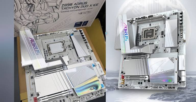 Gigabyte shows Z890 AORUS TACHYON DUO X ICE with CQDIMM DDR5-10400 XMP demo