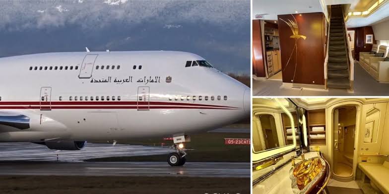 Originally designed to carry 530 passengers, the Emir of Dubai's private 747 jet is so big that when he flew to Badajoz in Spain for a mere 3-hour trip, the small airport had to completely transform itself and arrange for special equipment to handle its biggest visit